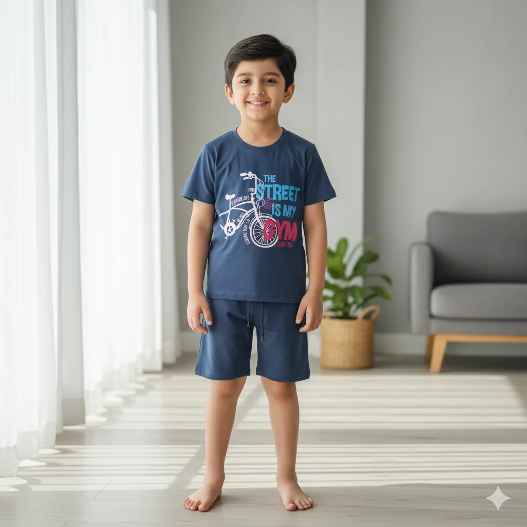Kids – Grey Shorts Track Suite - Cycle For Boys
