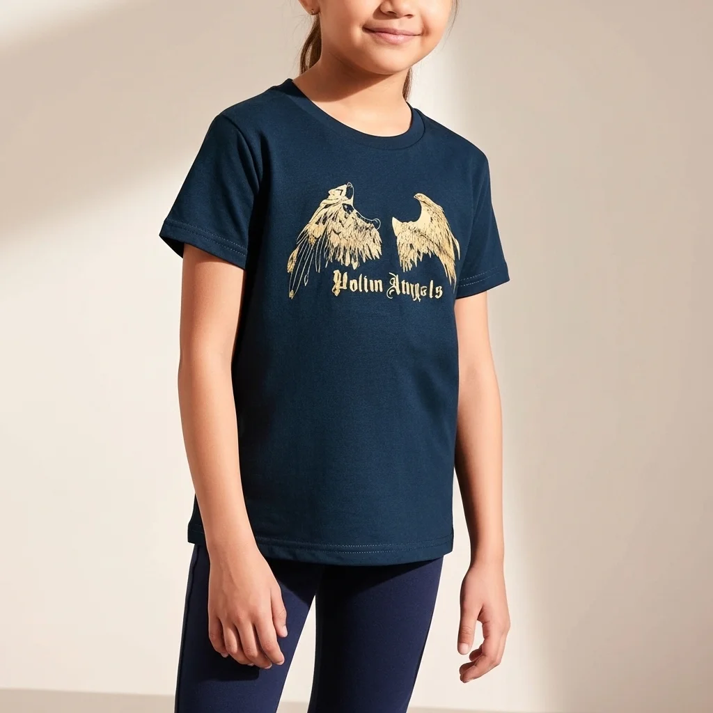 Kids 100% Cotton Jersey Pastel Blue Tee Shirt