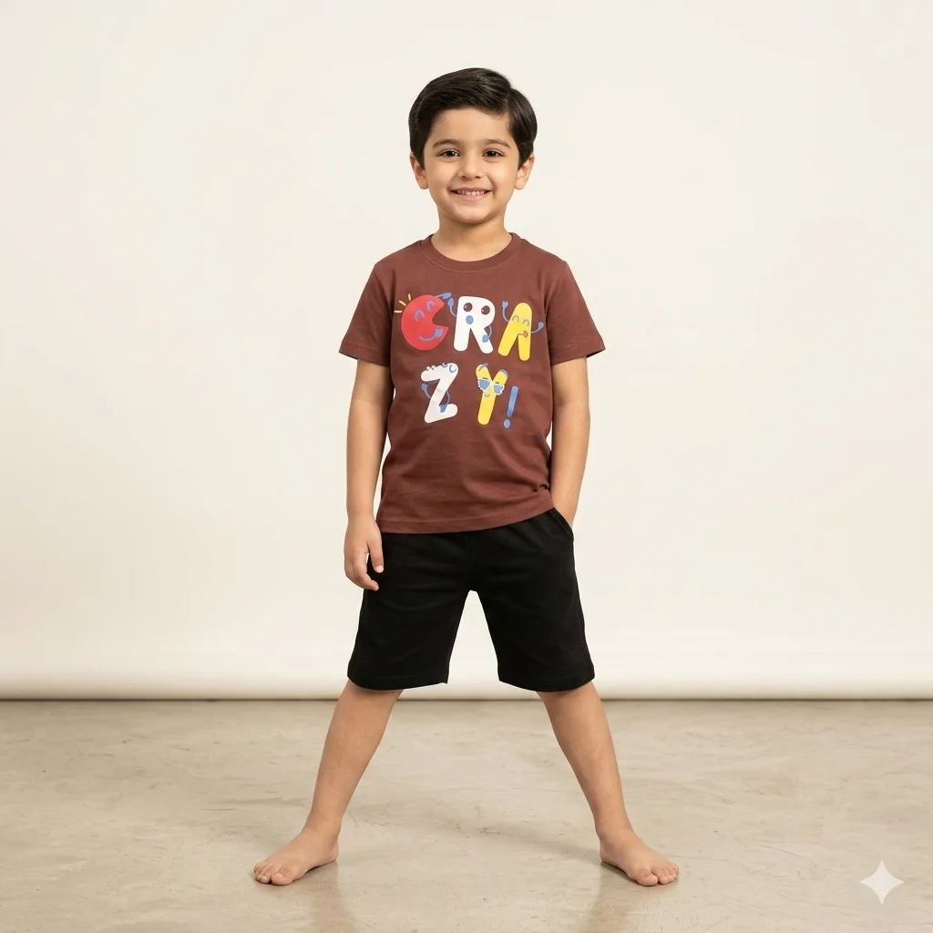 Kids – Shirt and Shorts Maroon Color Track Suite For Kids